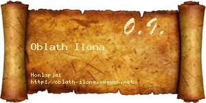 Oblath Ilona névjegykártya