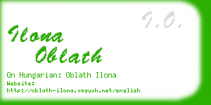 ilona oblath business card